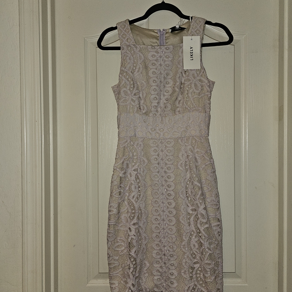 Bar III Sleeveless Lace Midi Dress in Light Purple